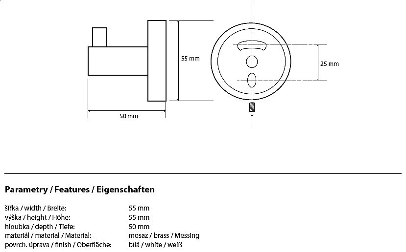Крючок Bemeta White 104106024 купить в интернет-магазине сантехники Sanbest
