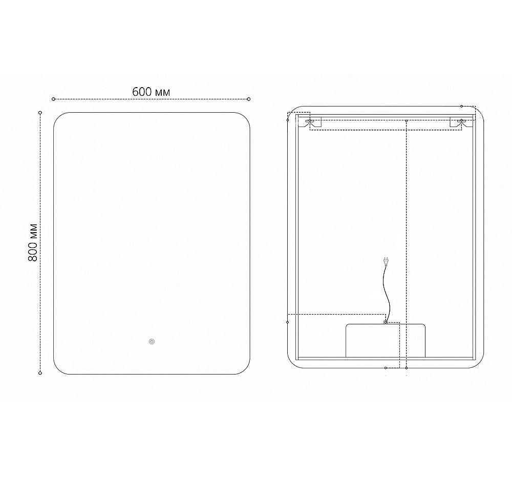 Зеркало Grossman ELEGANS-промо 60 1760801 в ванную от интернет-магазине сантехники Sanbest