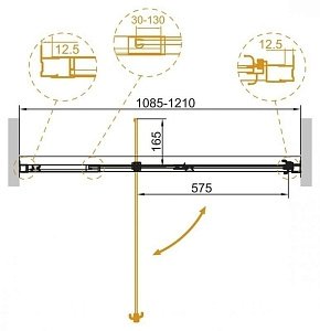 Душевая дверь Cezares Variante-B-1-110/120 купить в интернет-магазине Sanbest