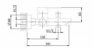 Смеситель для ванны Orange Steel M99-100ni купить в интернет-магазине сантехники Sanbest