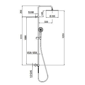 Душевая система Bossini Elios хром купить в интернет-магазине сантехники Sanbest