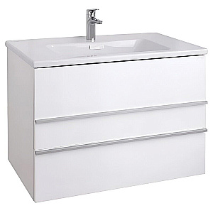 Тумба с раковиной Jacob Delafon Lucien 80 белый глянцевый для ванной в интернет-магазине Sanbest