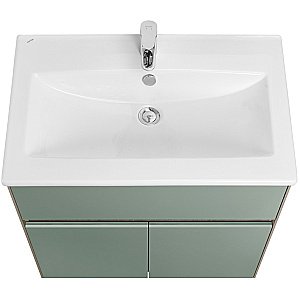 Тумба с раковиной Акватон Форест 75 дуб рошелье/сумеречный голубой для ванной в интернет-магазине Sanbest