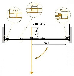 Душевая дверь Cezares Variante-B-1-110/120 купить в интернет-магазине Sanbest