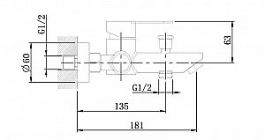 Смеситель для ванны Orange Steel M99-100ni купить в интернет-магазине сантехники Sanbest