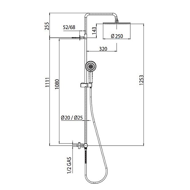 Душевая система Bossini Elios хром купить в интернет-магазине сантехники Sanbest