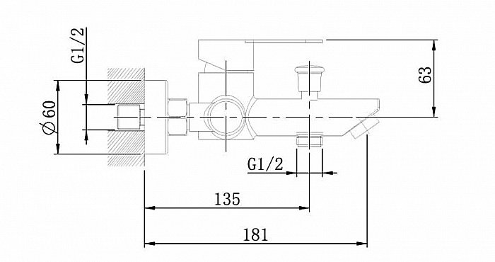 Смеситель для ванны Orange Steel M99-100ni купить в интернет-магазине сантехники Sanbest