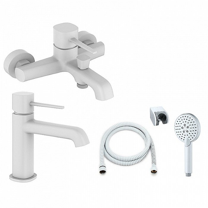 Набор смесителей Orange Karl M05-311w белый купить в интернет-магазине сантехники Sanbest