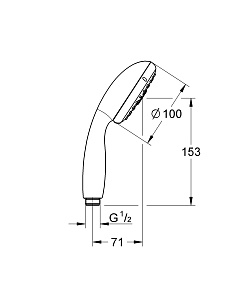 Душевой гарнитур Grohe Tempesta New 100 27645001 хром купить в интернет-магазине сантехники Sanbest