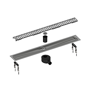 Душевой лоток TIMO Drain System 800 с вставкой "lines", Хром купить в интернет-магазине Sanbest