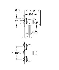 Смеситель для душа Grohe Eurosmart Cosmopolitan 32837000 хром купить в интернет-магазине сантехники Sanbest