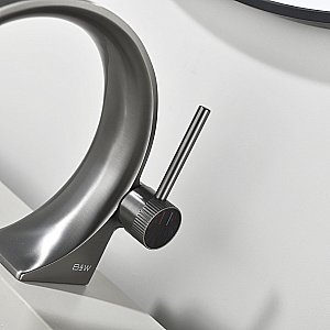 Смеситель для раковины Black&white Gravity GF-7106-GM оружейная сталь матовая купить в интернет-магазине сантехники Sanbest