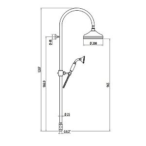 Душевая система Gattoni Programma doccia 44293/PDC0cr хром купить в интернет-магазине сантехники Sanbest