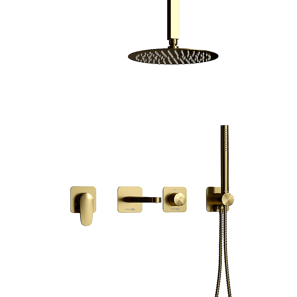 Душевая система WasserKraft A3651.283.235.259.285.194.286.284 золото матовое купить в интернет-магазине сантехники Sanbest
