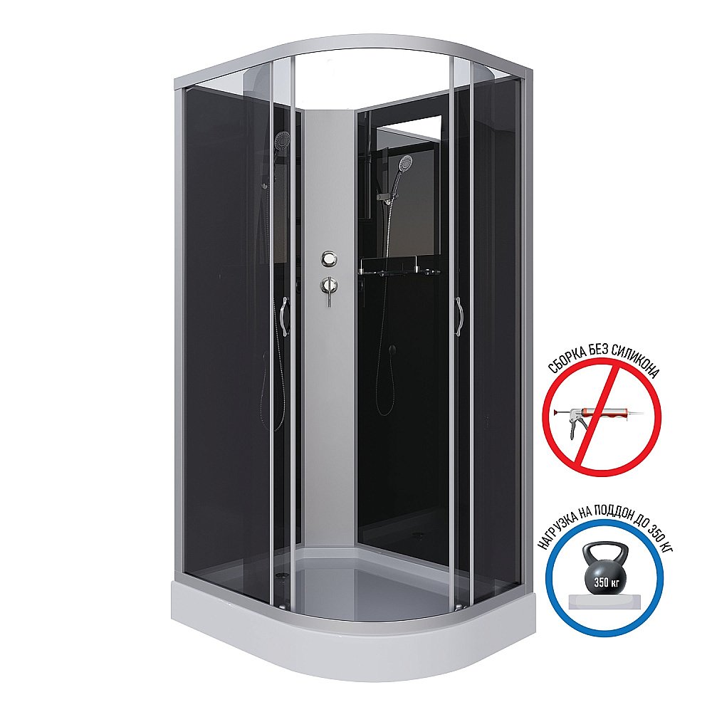 Душевая кабина Niagara Classic NG-3512-14BK 120х80 купить в интернет-магазине Sanbest