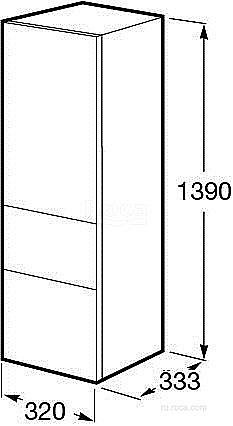 Шкаф - колонна Roca Ronda белый матовый/бетон для ванной в интернет-магазине сантехники Sanbest