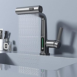 Смеситель для раковины Black&white Sky Day SD3027GM оружейная сталь матовая купить в интернет-магазине сантехники Sanbest