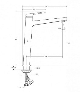 Смеситель для раковины BelBagno ARDENTE-LMC-CRM-W0 хром купить в интернет-магазине сантехники Sanbest