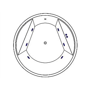Ванна акриловая EXCELLENT Great Arc SOFT WAEX.GRE16.SOFT.BR 160x160 белая с гидромассажем купить в интернет-магазине Sanbest