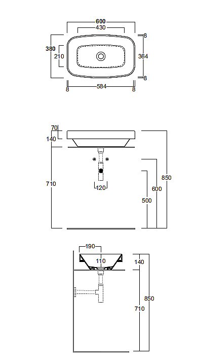 Раковина SIMAS Baden Baden 60 купить в интернет-магазине Sanbest