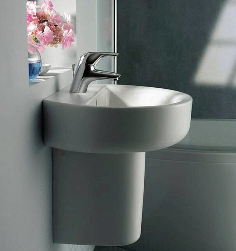 Раковина на полупьедестале Ideal Standard Connect 55 E786401 белая купить в интернет-магазине Sanbest