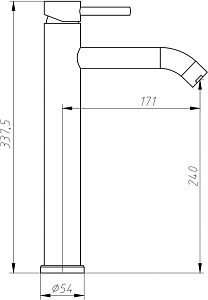 Смеситель для раковины Aquanet Steel AF210-11S купить в интернет-магазине сантехники Sanbest