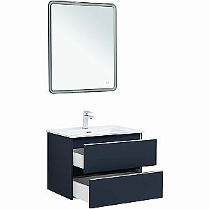 Тумба с раковиной Aquanet Вега 70 329590 маренго для ванной в интернет-магазине Sanbest