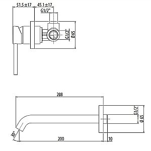 Смеситель для раковины Gattoni Circle Two 9137/91C0 купить в интернет-магазине сантехники Sanbest