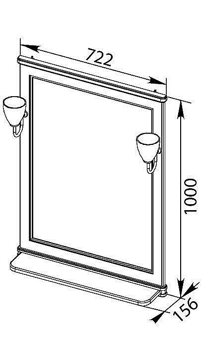 Зеркало Aquanet Валенса 70 белый в ванную от интернет-магазине сантехники Sanbest