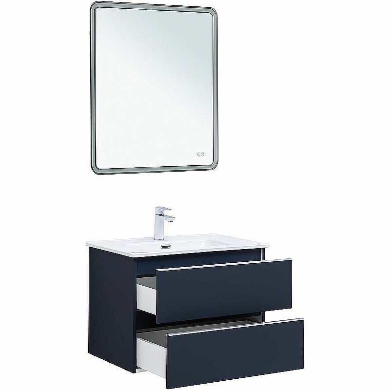 Тумба с раковиной Aquanet Вега 70 329590 маренго для ванной в интернет-магазине Sanbest