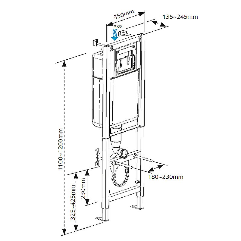 Унитаз с инсталляцией Cersanit NATURE CO DPL EO SLIM 64232 с крышкой микролифт, безободковый купить в интернет-магазине Sanbest