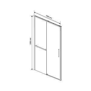 Душевая дверь Vincea Slim Soft VDS-1SS150CL 150 профиль хром/стекло прозрачное купить в интернет-магазине Sanbest