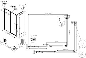 Душевой уголок Vincea Ultima 120х90 VSR-7UL9012CL стекло прозрачное/профиль хром купить в интернет-магазине Sanbest