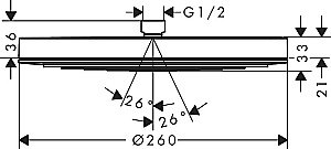Верхний душ Hansgrohe Pulsify 24140700 купить в интернет-магазине сантехники Sanbest