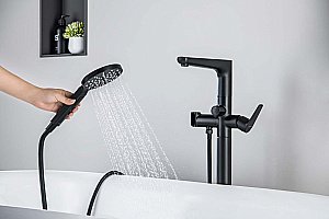 Смеситель для ванны Aquatek Бетта AQ1145MB черный матовый купить в интернет-магазине сантехники Sanbest