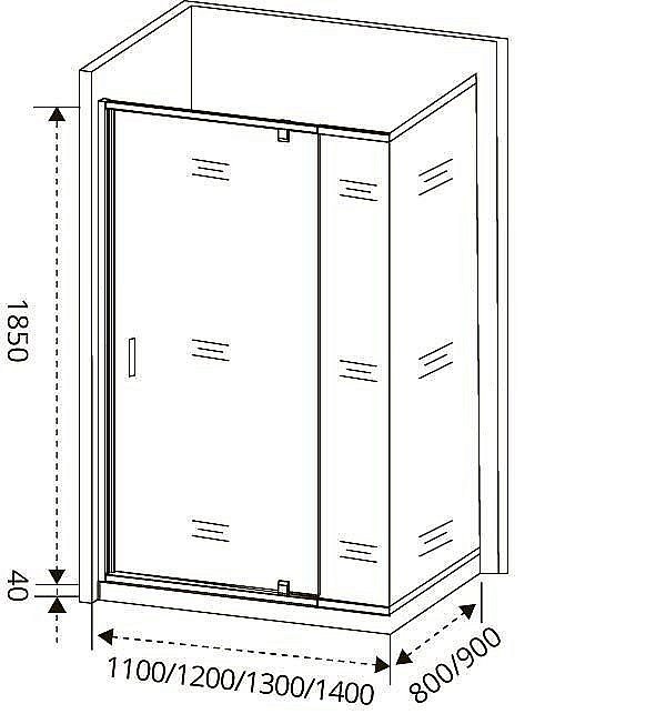 Душевой уголок Good door ORION WTW-PD+SP 90x90 прозрачный купить в интернет-магазине Sanbest