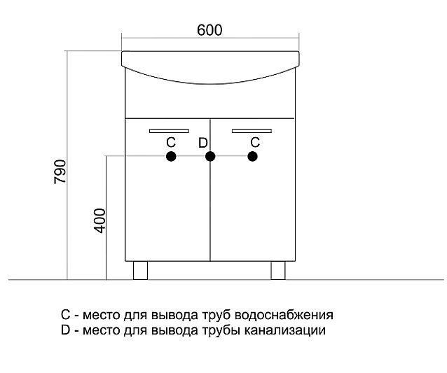 Тумба с раковиной MIXLINE РОСТОК 65 белая для ванной в интернет-магазине Sanbest