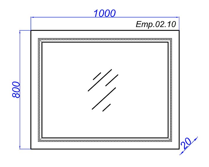 Зеркало AQWELLA Empire 100 в ванную от интернет-магазине сантехники Sanbest
