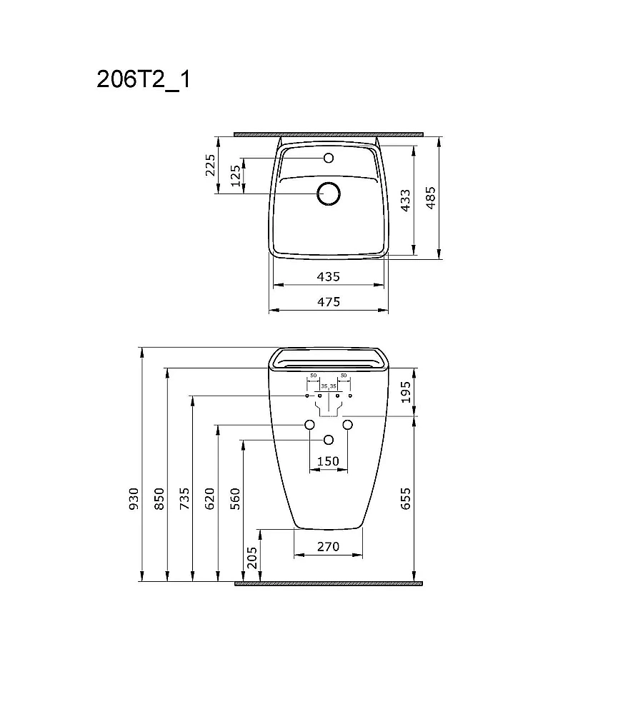 Раковина Ambassador Benefit 48 206T20001 белая купить в интернет-магазине Sanbest