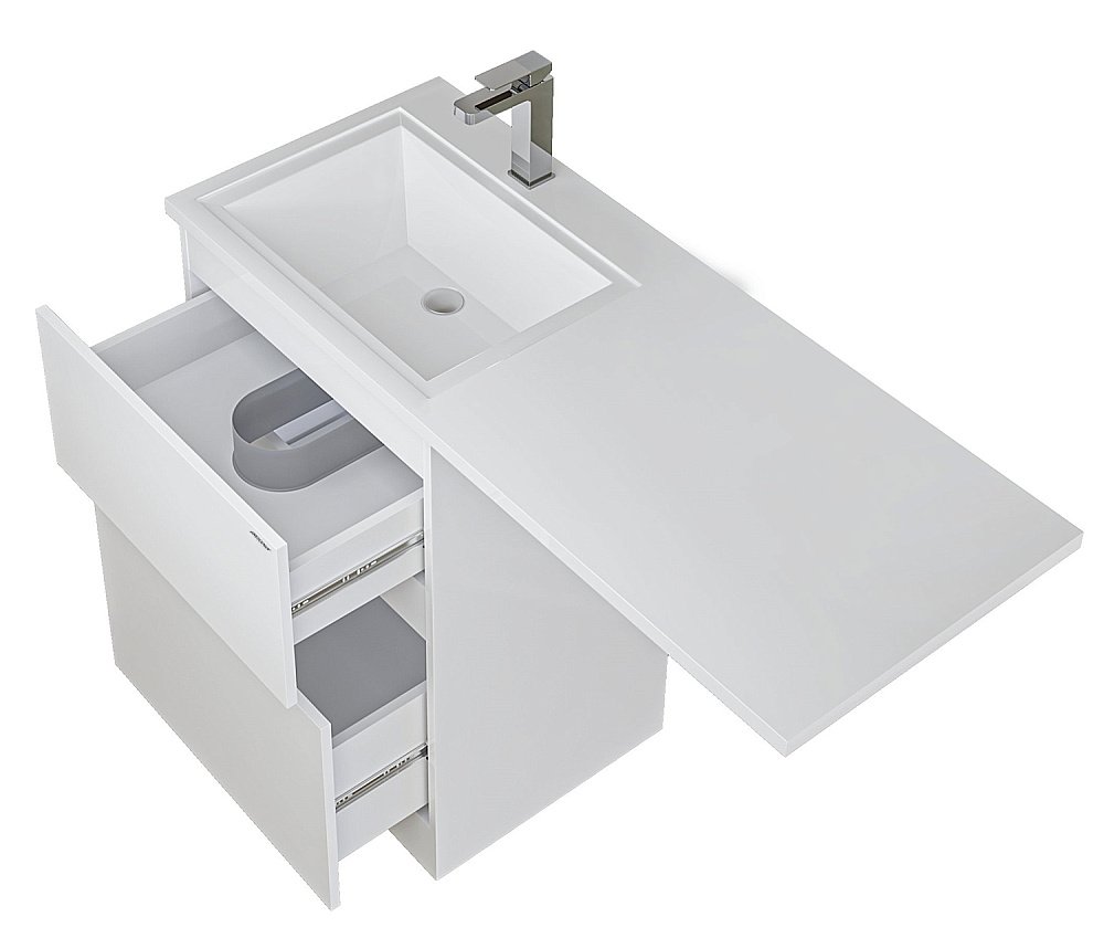 Тумба с раковиной Grossman Марсал 120 белая для ванной в интернет-магазине Sanbest