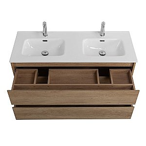 Тумба с раковиной BelBagno KRAFT 2C 120 натуральный дуб небраска для ванной в интернет-магазине Sanbest