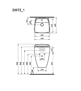 Раковина Ambassador Benefit 48 206T20001 белая купить в интернет-магазине Sanbest