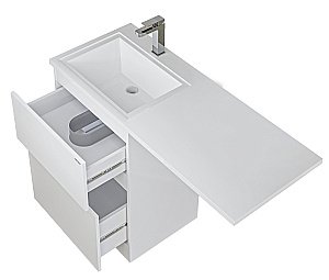 Тумба с раковиной Grossman Марсал 120 белая для ванной в интернет-магазине Sanbest