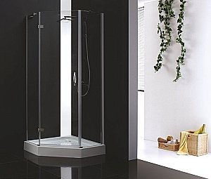 Душевой уголок Cezares Bergamo 90х90 BERGAMO-P-1-90 стекло прозрачное/профиль хром купить в интернет-магазине Sanbest