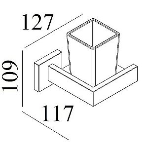 Стакан для зубных щеток Boch Mann CR-F25-H06 BM10650 нержавеющая сталь купить в интернет-магазине сантехники Sanbest