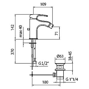 Смеситель для биде Webert Kimono KI840102015 купить в интернет-магазине сантехники Sanbest