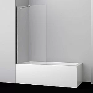 Шторка для ванны WasserKRAFT Spree 14P01-80 прозрачная/профиль никель купить в интернет-магазине Sanbest