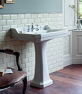 Смеситель для раковины Burlington CL12-QT хром/ручки белые купить в интернет-магазине сантехники Sanbest