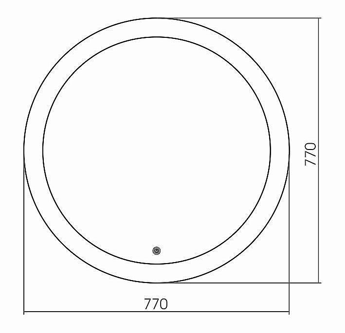 Зеркало с сенсором GROSSMAN Cosmo 9D770 77x77 в ванную от интернет-магазине сантехники Sanbest