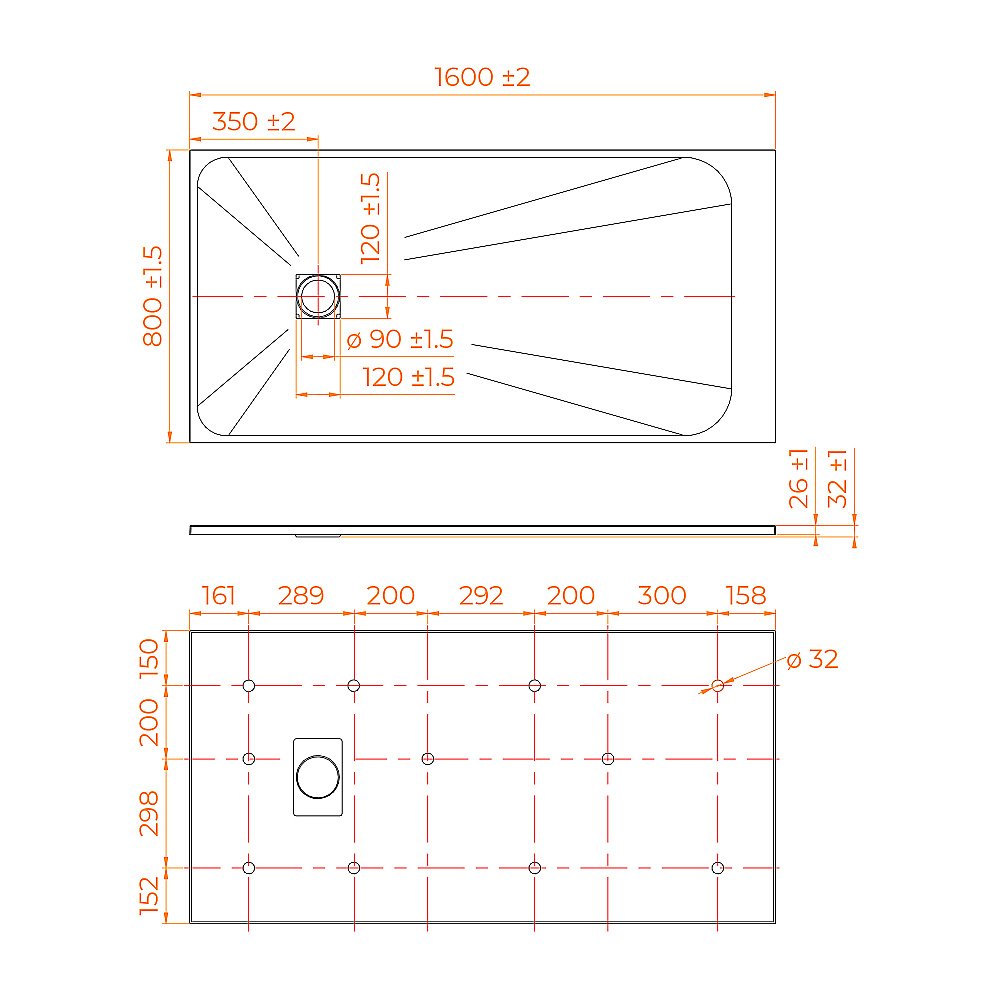 Душевой поддон RGW TSS-W 553502816-01 80x160 белый купить в интернет-магазине Sanbest